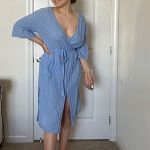 Zara blue midi dress